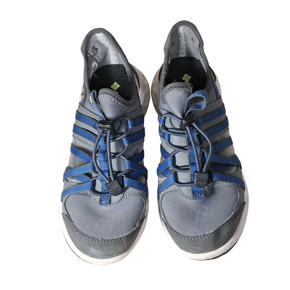 Columbia Kids Drainmaker IV Grey Blue Water Shoes Sneakers YY5441-033 Size 3